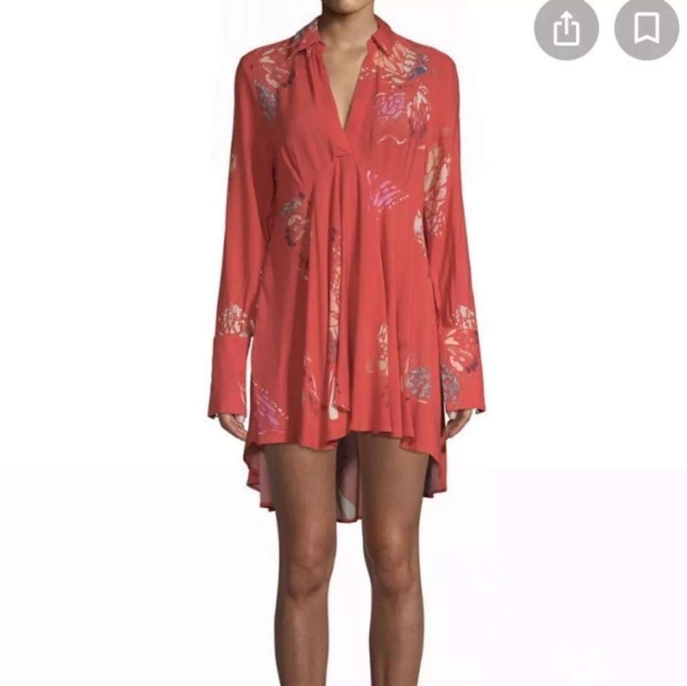 Free People Field of Butterflies tunic dress